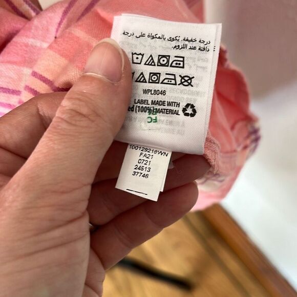 Style & Co Womens Shirt Button Down Long Sleeve Plaid Pink Size 3X NWT - Picture 10 of 11